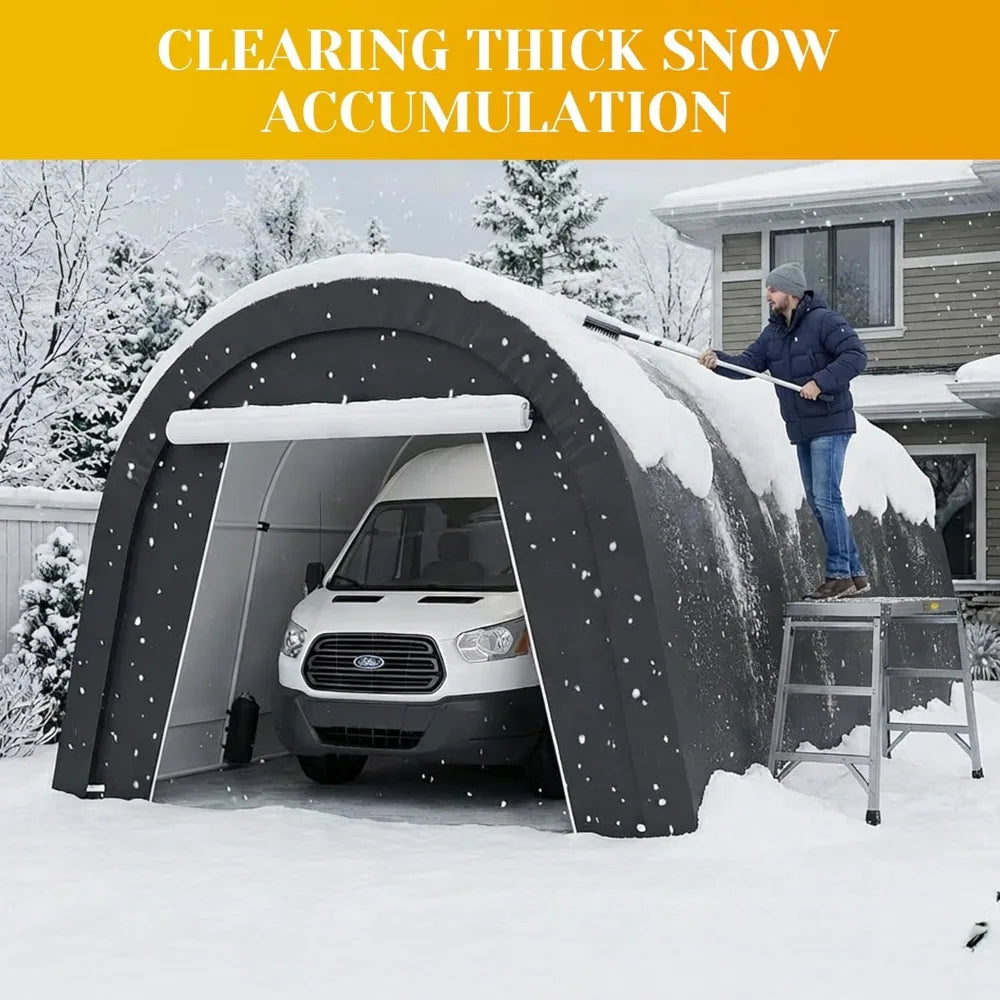 12 Feet X 25 Feet Heavy-duty Carport with Roll-up Doors