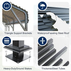 Metal Carport 10x15 FT with Enhanced Base and Durability