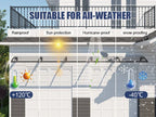 Polycarbonate Window Awning Canopy with Gutter Protection