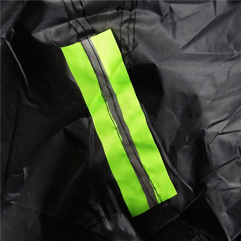 Black Car Cover Full Exterior Dustproof Protection with Reflective Strips