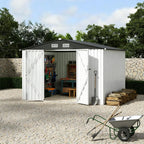 Metal Storage Shed 6X8 FT with Lockable Door Outdoor