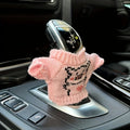 1PC Cute Pig Cartoon Car Gear Shift Cover Funny Auto Interior Decor Accessories