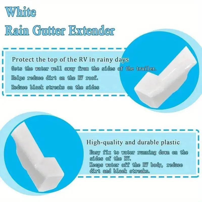 RV Gutter Extenders for Rainwater Control Hardware