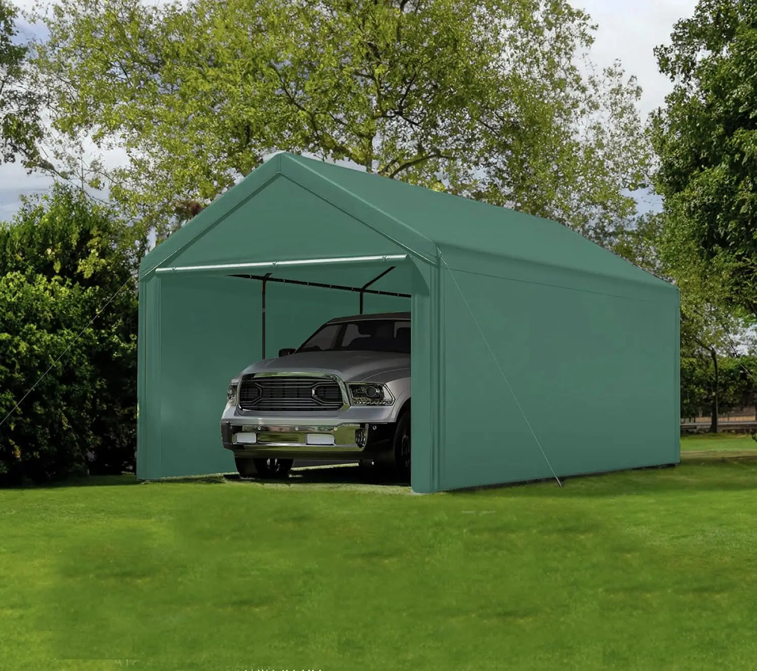 Heavy Duty 10x20 Ft Steel Canopy Carport Storage Shed