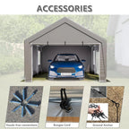 Heavy Duty 13x20 Carport Canopy with Ventilated Sidewalls