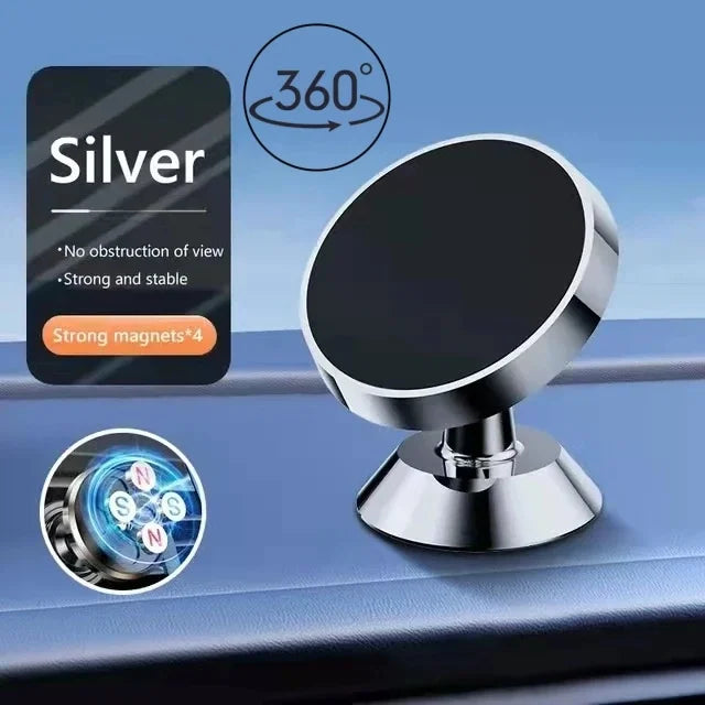 Universal Magnetic Car Phone Holder Rubber Stand