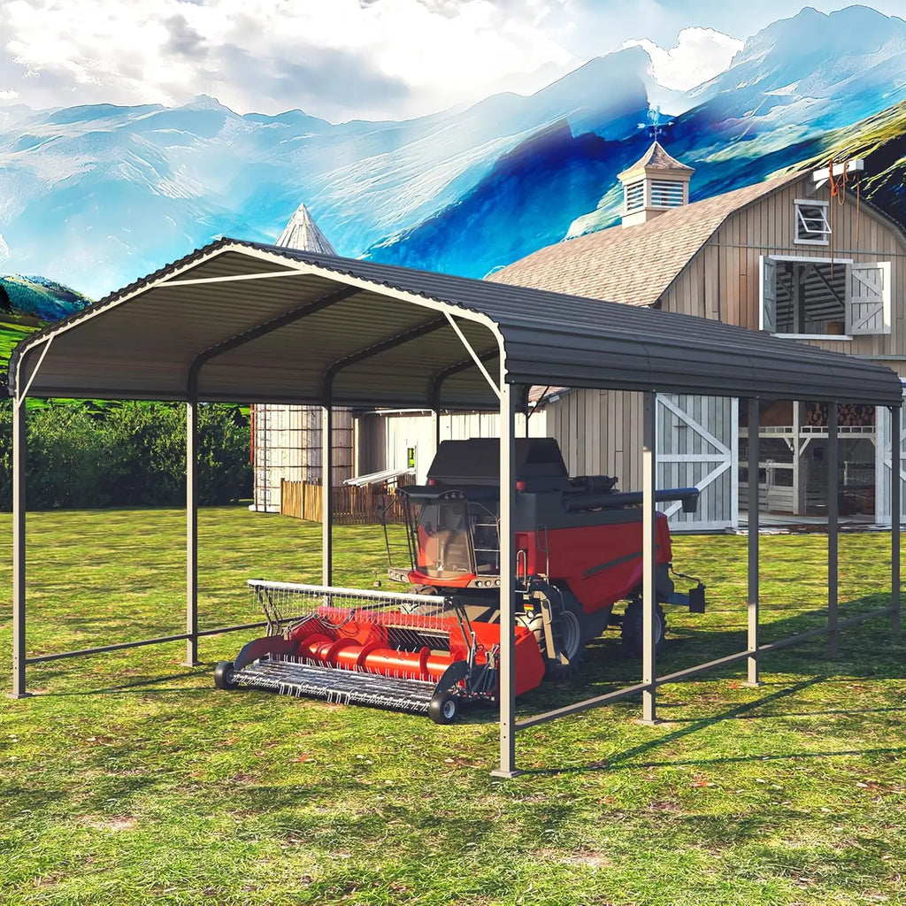 Metal Carport 12x20FT Heavy Duty Canopy for All-Weather