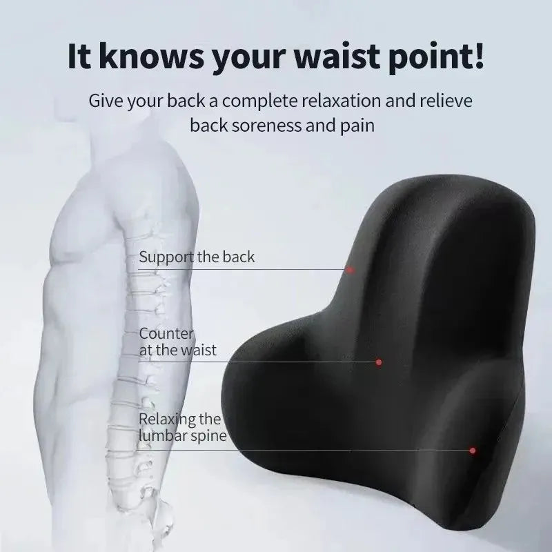 Car Neck Cushion Memory Foam Protective Lumbar Back Support Breathable Universal Car Headrest Pillow Car Supplies