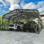 Metal Carport Garage for Two Cars 20x20FT Portable Shelter