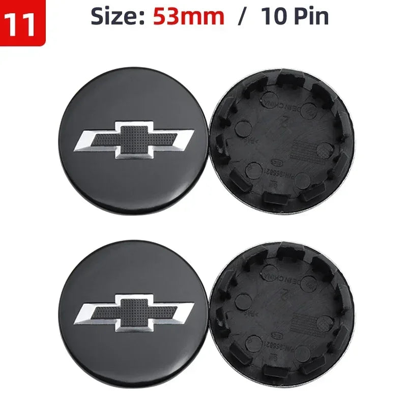 4pcs 53mm 58mm 59mm 64mm Car Wheel Center Hub Caps Cover for Chevrolet Lacetti Aveo Cobalt Malibu Trax Camaro Sail Captiva Spark