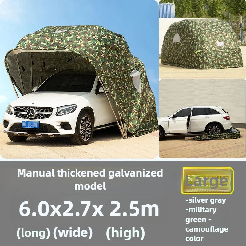 Car Folding Carport Outdoor Tarpaulin Mobile Garage