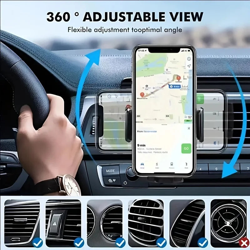 Car Phone Holder Air Vent Mount – 360° Rotation