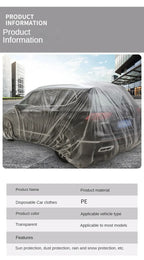 Transparent PEVA Car Cover for Indoor Vehicle Protection