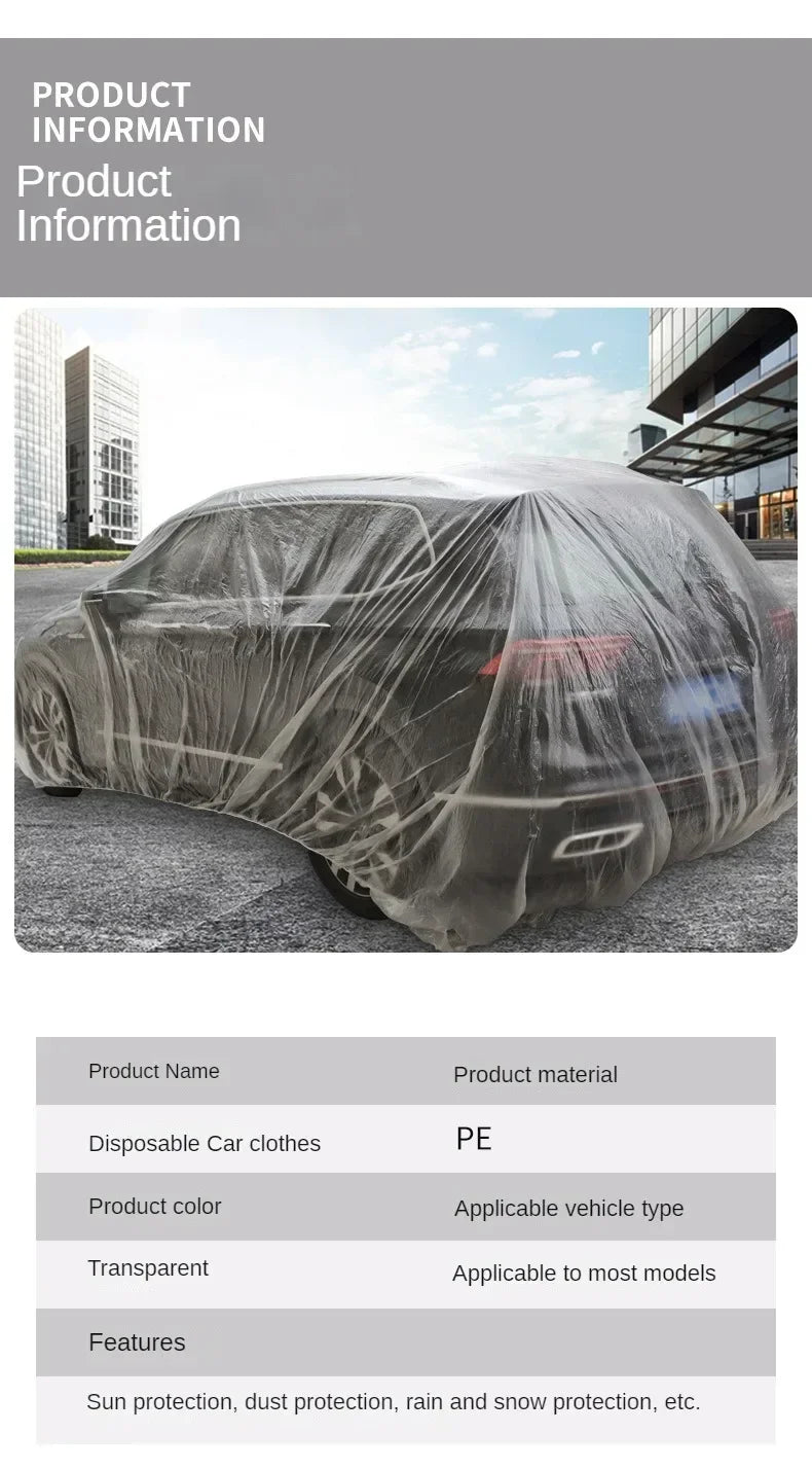 Transparent PEVA Car Cover for Indoor Vehicle Protection