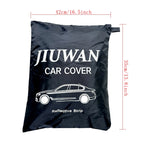 Black Car Cover Full Exterior Dustproof Protection with Reflective Strips
