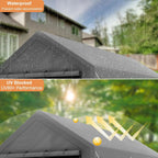 Heavy Duty 10x20 Ft Steel Canopy Carport Storage Shed