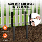 Heavy Duty Steel Fence Post Anchor Kit 4 Pack 2 X 2 Inches