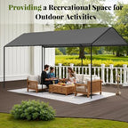 10' x 20' Heavy Duty Carport Garage Canopy with Sidewalls