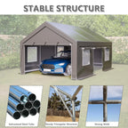 Heavy Duty 13x20 Carport Canopy with Ventilated Sidewalls