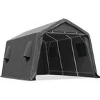 Metal Portable Garage Carport 10x15 ft for Motorcycle and Boat
