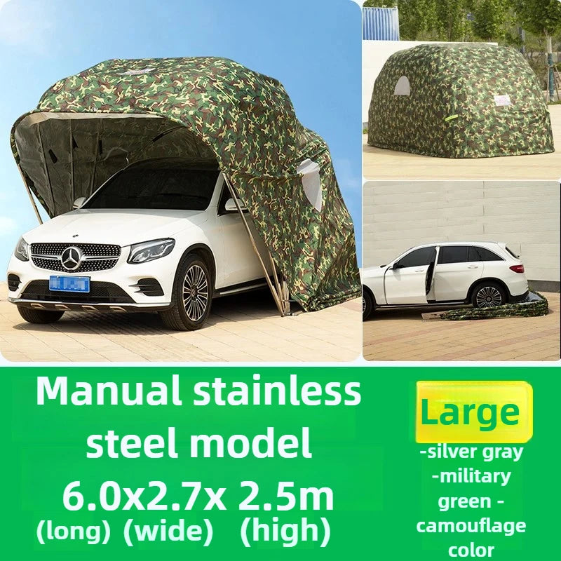 Car Folding Carport Outdoor Tarpaulin Mobile Garage
