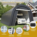 12 Feet X 25 Feet Heavy-duty Carport with Roll-up Doors