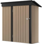 Lockable Metal Garden Shed 5 X 3 Feet Brown Storage
