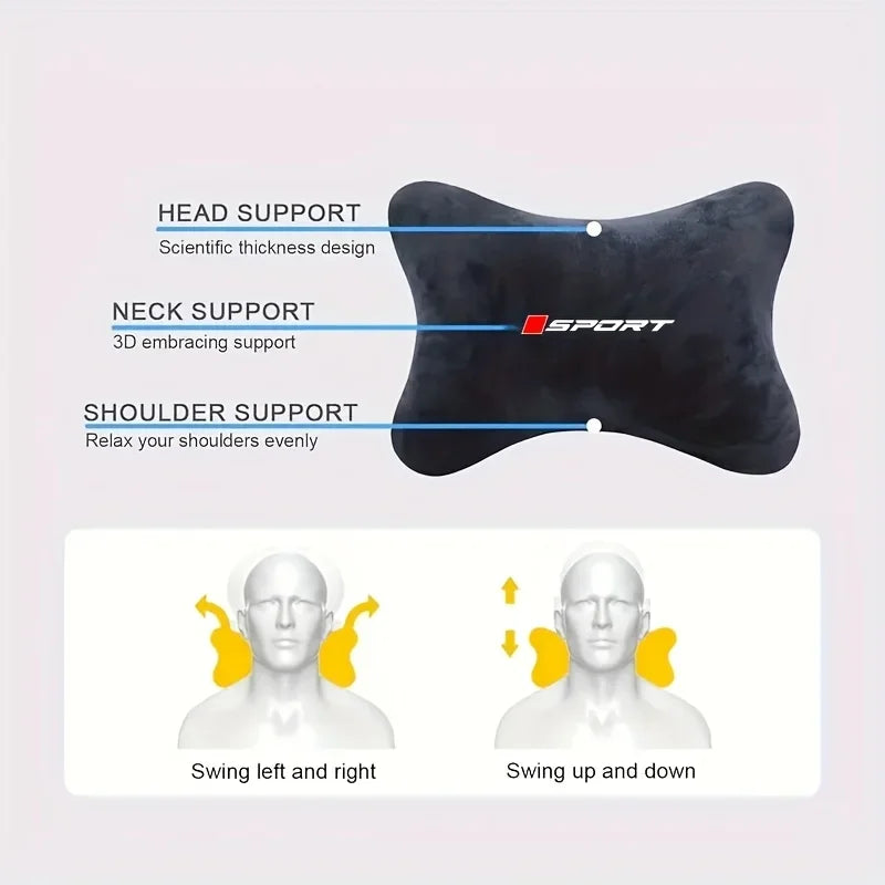 Car Neck Headrest Neck Pillows Support Cushion Auto Interior Accessories Comfortable Relax Suitable for Various Car Models