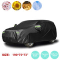 Black SUV Car Cover 190x75x73in Waterproof UV Resistant