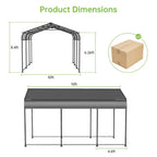 Metal Carport 10x15FT with Galvanised Steel Roof