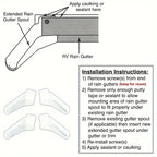 RV Gutter Extenders for Rainwater Control Hardware