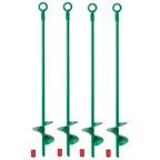 Helix Earth Ground Anchor Kit 18in Steel Shed Anchors Green