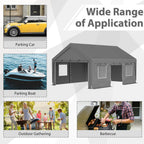 Heavy Duty 13x20 Carport Canopy with Ventilated Sidewalls
