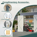6 X 4 FT Metal Outdoor Storage Shed for Garden Use