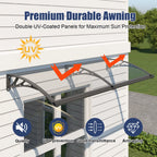 Polycarbonate Window Awning Canopy with Gutter Protection