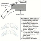 RV Gutter Extenders for Rainwater Control Hardware