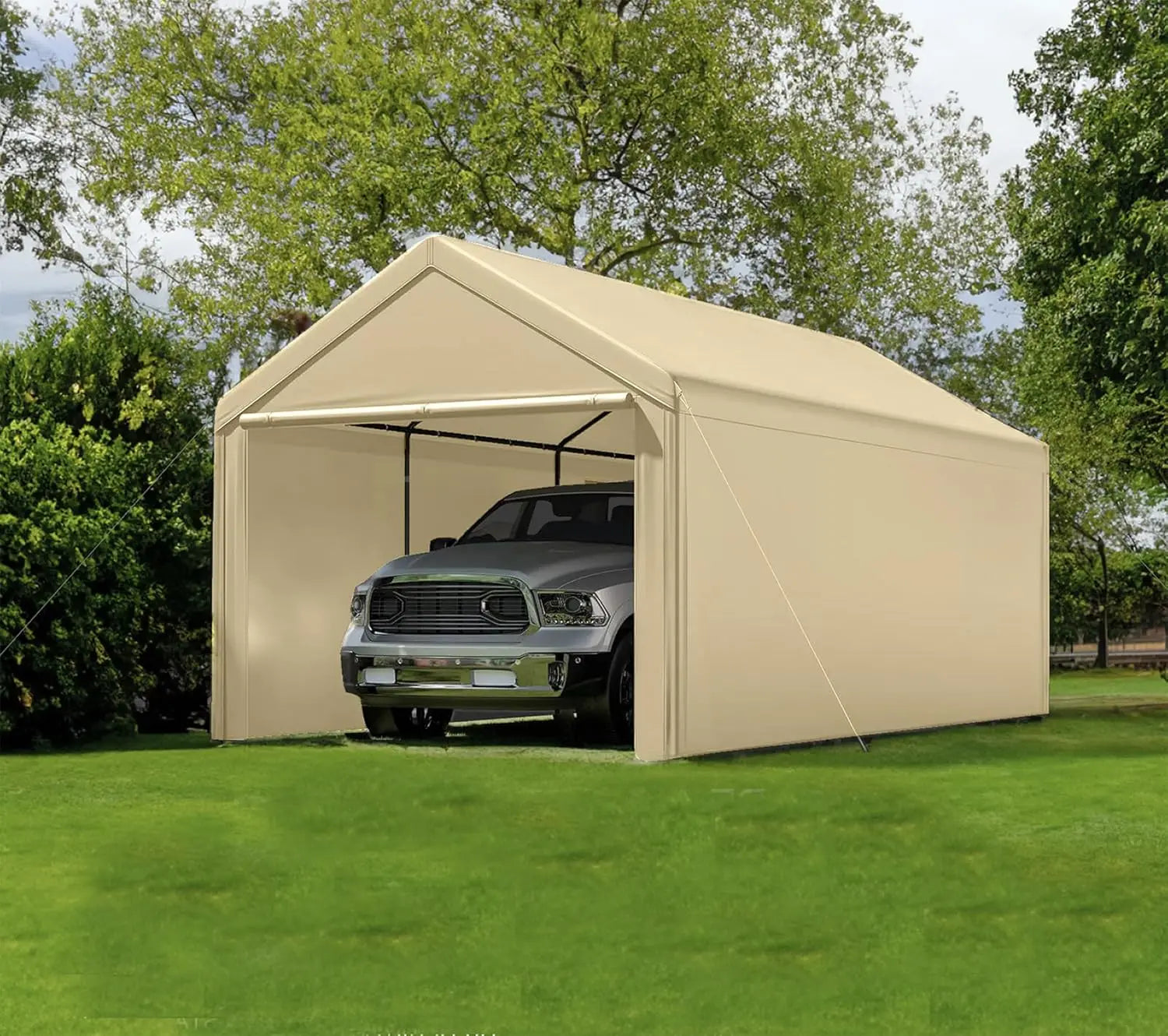 Heavy Duty 10x20 Ft Steel Canopy Carport Storage Shed