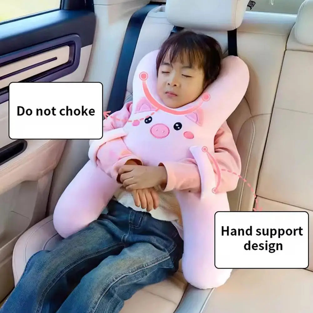 Cute Car Neck Pillow Safety Sleep Prevent Leaning Head Back Car Sleeping Neck Head Support Comfort Travel Pillow