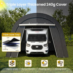 12 Feet X 25 Feet Heavy-duty Carport with Roll-up Doors