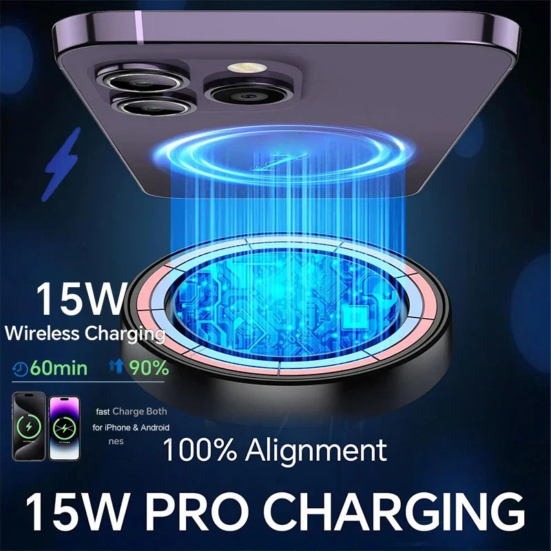 UYUXIO 15W Magnetic Wireless Car Phone Charger
