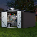 Metal Storage Shed 10x12 Waterproof Customizable Backyard