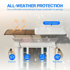Brown Polycarbonate Gutter Awning for Door Sun Shade