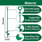 Helix Earth Ground Anchor Kit 18in Steel Shed Anchors Green