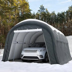 10x20 FT Heavy Duty Car Canopy Garage with Steel Frame
