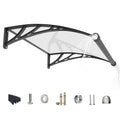 Polycarbonate Window Awning Canopy with Gutter Protection