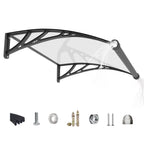 Polycarbonate Window Awning Canopy with Gutter Protection