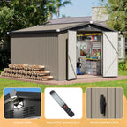Metal Storage Shed 10x12 Waterproof Customizable Backyard
