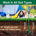 Helix Earth Ground Anchor Kit 18in Steel Shed Anchors Green