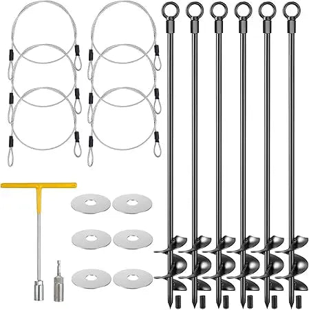 12mm Steel Ground Anchors Kit for Sheds and Canopies