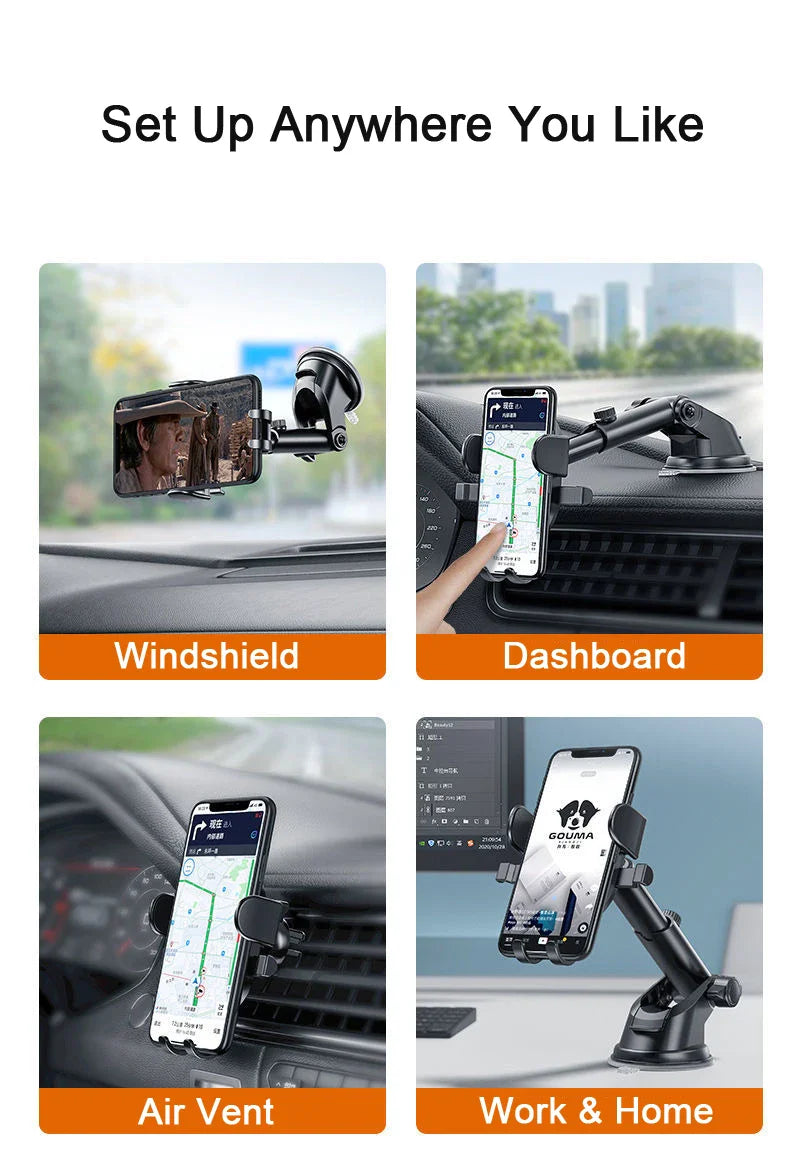 Universal 360° Car Phone Holder for 4-7 Inch Smartphones